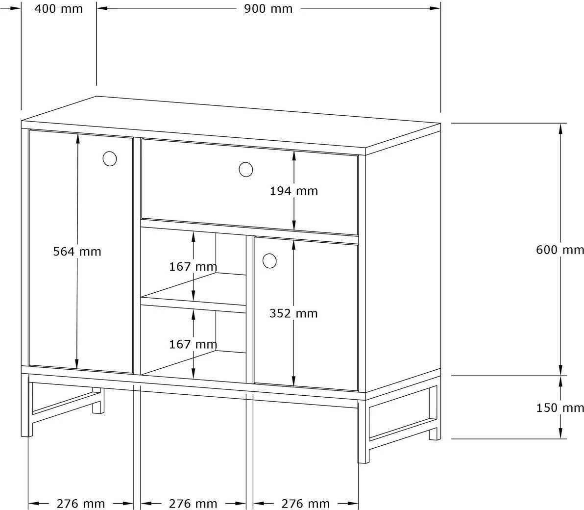 Konsolë Skye Decor, mermer Freesia