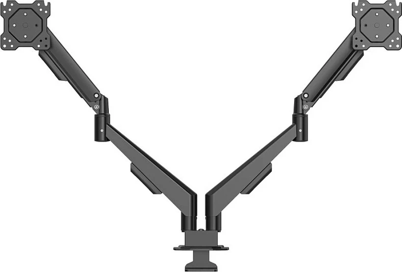 Mbajtëse monitori Hama, 2 monitorë, gas spring, 17-35", VESA 75x75/100x100, clamp tavoline, e zezë