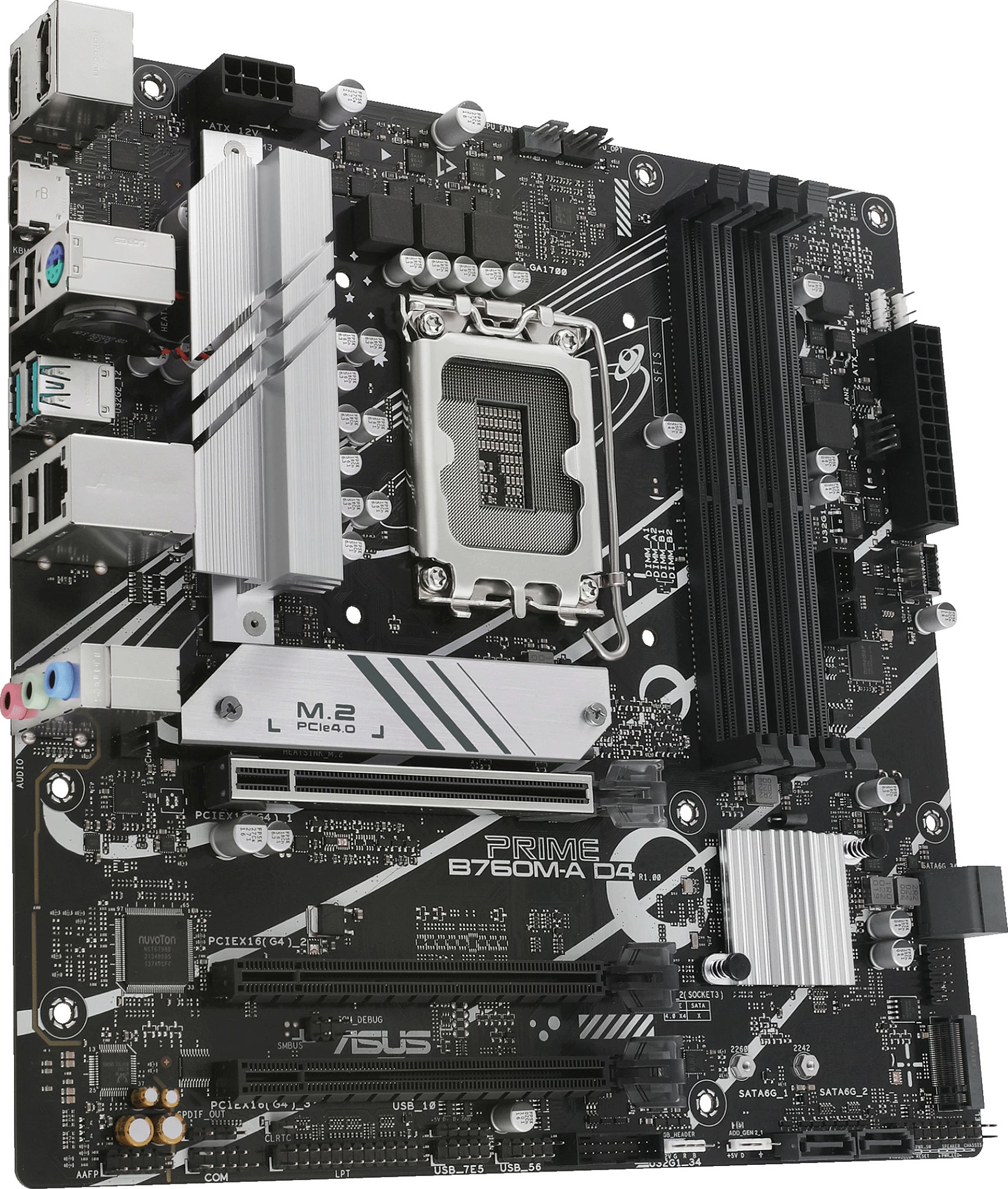 Pllakë amë ASUS PRIME B760M-A D4-CSM, Intel, LGA 1700, DDR4-SDRAM, 128 GB