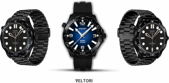 Smartwatch VELTORI unisex, e zezë