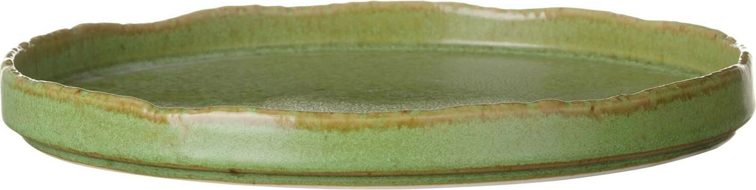 Pjatë e sheshtë Fine Dine Edenic Ø210mm, porcelan, e gjelbër, set 3 copë