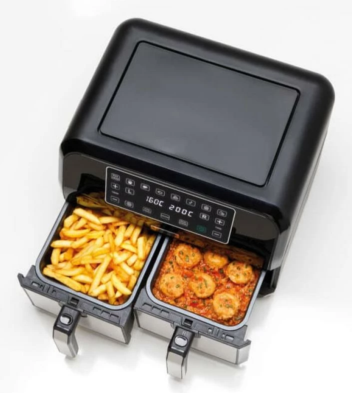 Fritëz me ajër Kenwood HFM20.000MB Twin 2x4L 8L total, dual-zone, e zezë/argjend