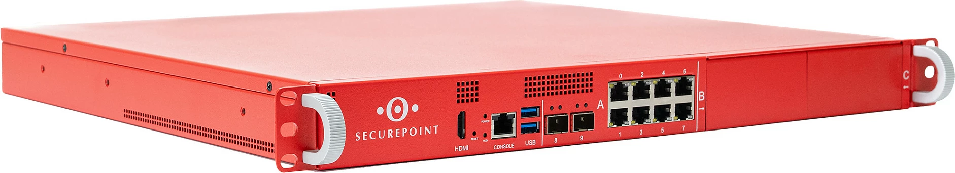 Firewall Securepoint RC350R G6, 38 Gbit/s, 250 përdorues, 1U Rack, i kuq