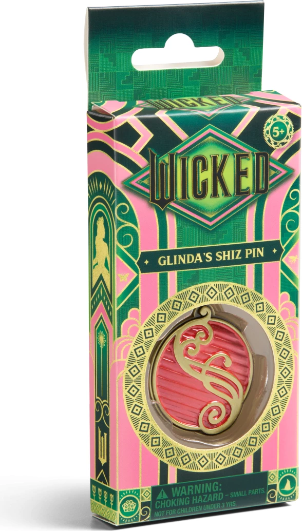 Badge koleksionuese NOBLE COLLECTION Wicked Glinda Shiz University, 3.8 cm, ar antik/kuqe