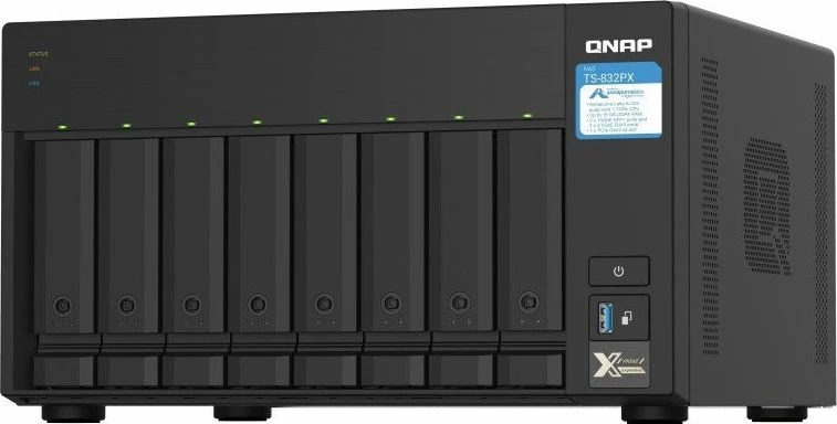 Server NAS Qnap TS-832PX-4G, 4GB RAM, 8-bay, i zi