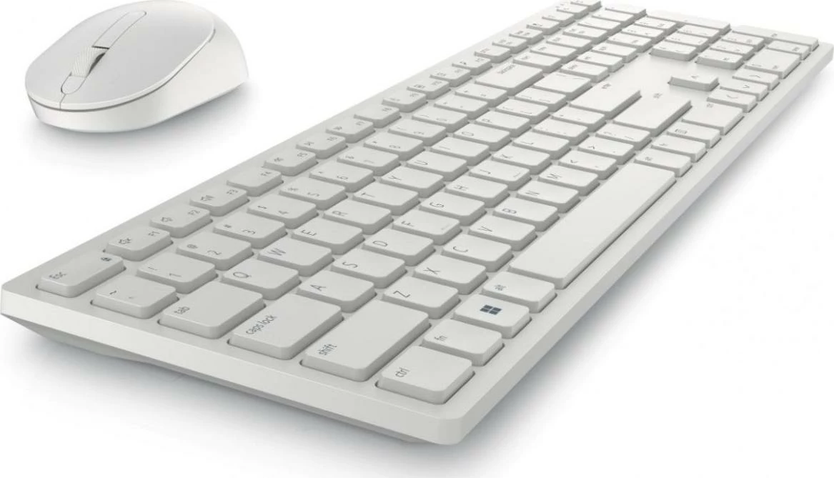 Set tastierë + maus wireless Dell KM5221W (580-AKEZ), US layout, 2.4GHz USB adapter, optik, i bardhë