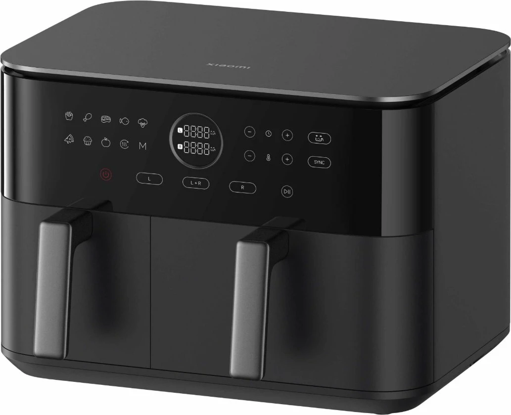 Fritezë pa vaj Xiaomi Dual Zone Air Fryer 10L 2700W dy-dhomëshe, e zezë