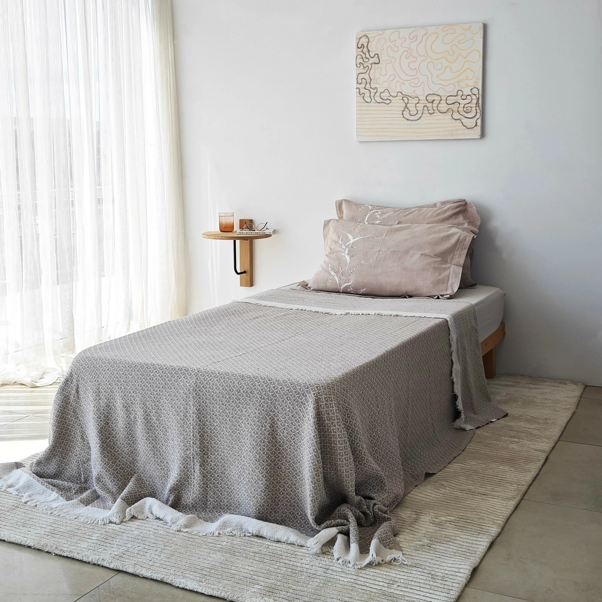 Raft muri Skye Decor, ngjyrë e zezë dhe lis, Reve