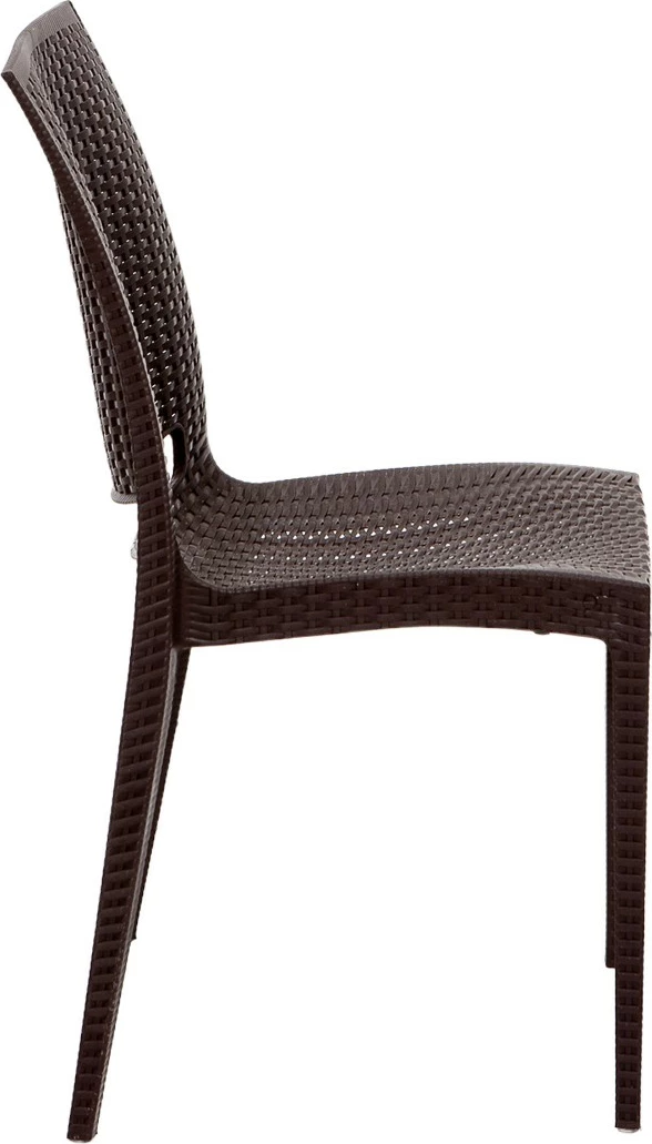 Tavolinë me karrige për terasë, 5 copë, ngjyrë kafe, Hanah Home, ratan, 80x80cm