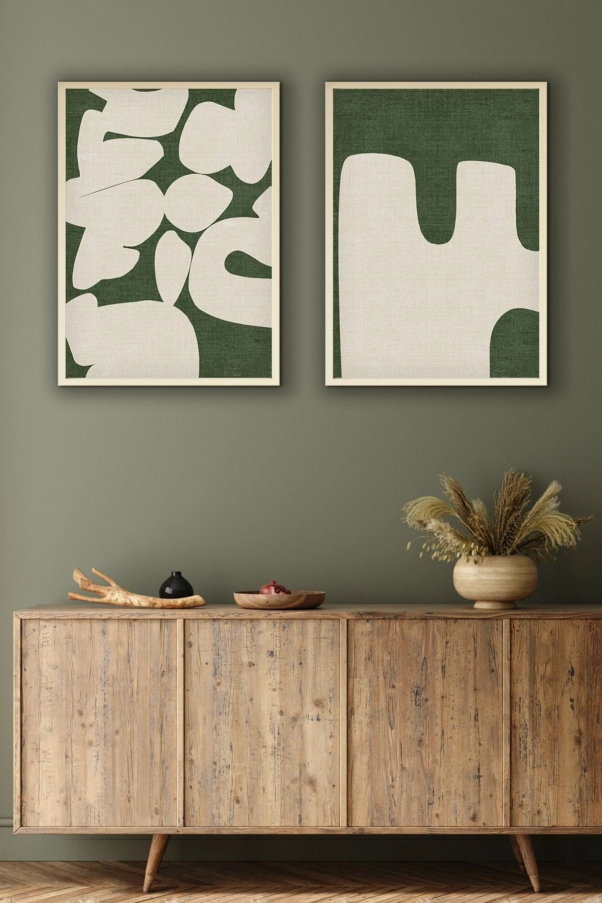 Pikturë dekorative me kornizë MDF (2 copë), Wallity, Huhu202, 50x70cm