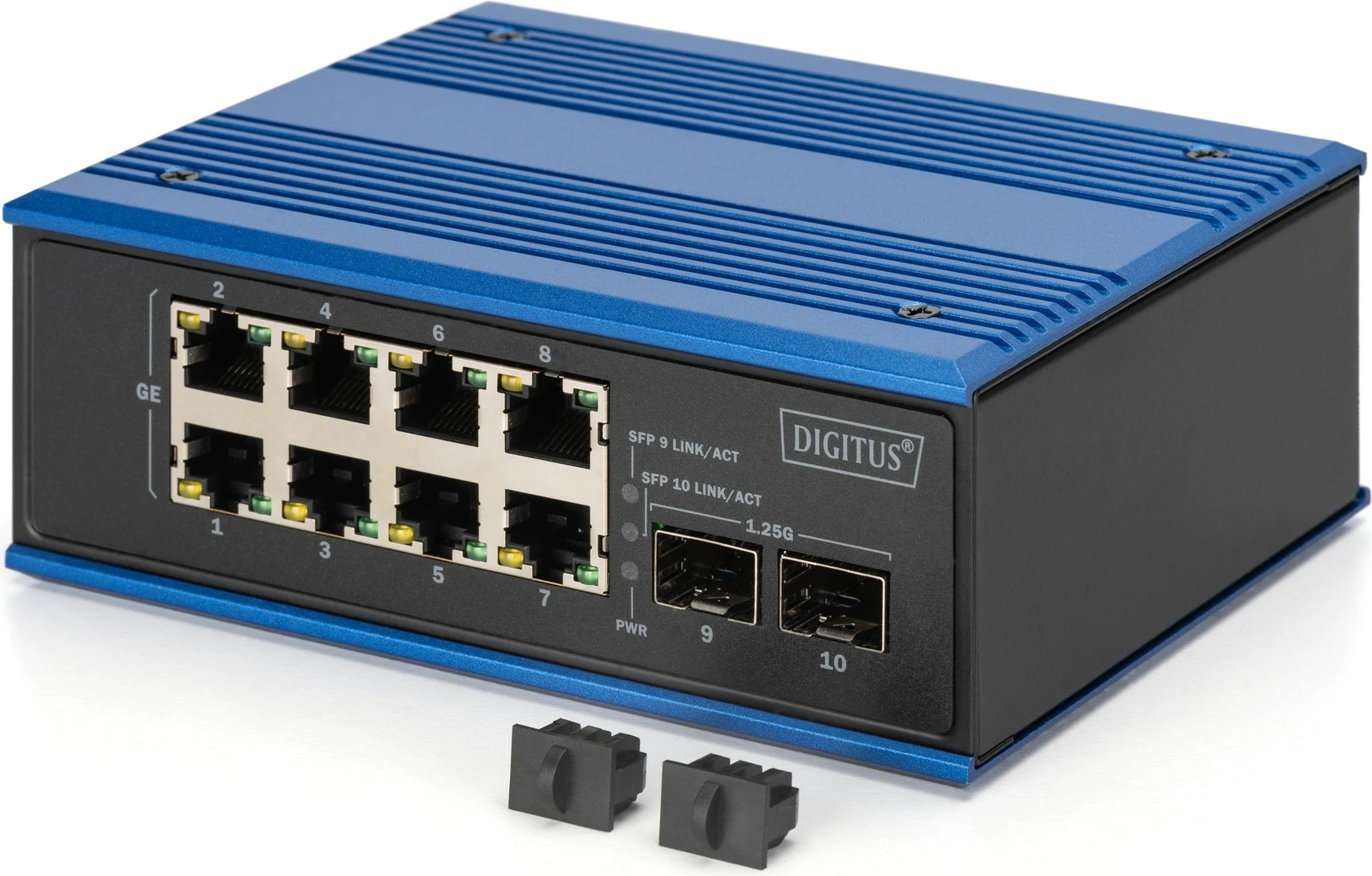 Switch industrial Digitus DN-651151, 8x PoE porta, 2x SFP, Gigabit, metalik, IP40