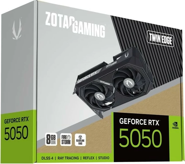 Kartelë grafike Zotac RTX 5050 Twin Edge 8GB GDDR6 e zezë