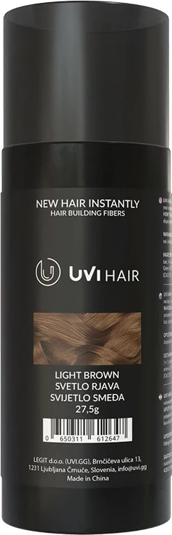 Fibra për flokë UVI Hair, 27.5 g (deri 50 aplikime), Light Brown