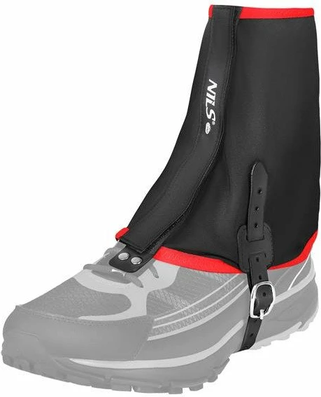 Mbrojtëse këmbësh për trail running Nils Camp NC17113, madhësi universale, e zezë-kuqe