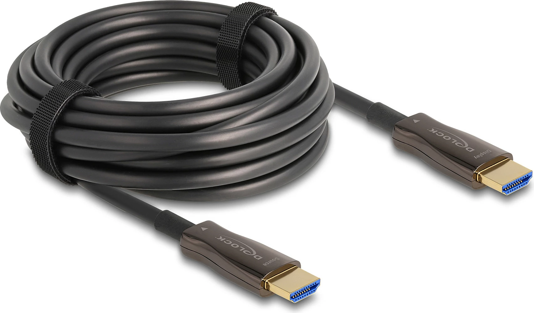Kabllo HDMI DeLOCK Active Optical 10 m, 8K 60Hz, 48 Gbit/s, e zezë