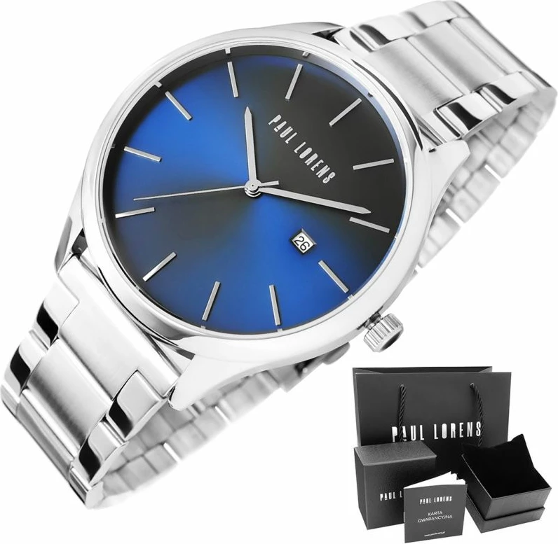 Orë dore për meshkuj Paul Lorens, argjendtë