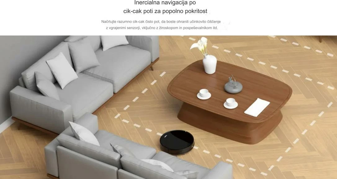 Robot fshesë me korrent Lydsto G1, 3300Pa, me funksion larjeje, Wi‑Fi, bateri 2600mAh, e bardhë