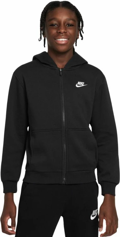 Duks për fëmijë Nike Sportswear Club Fleece FD3004 010, i zi [Madhësia: S]