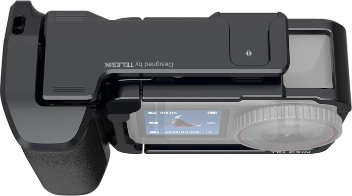 Kasë mbrojtëse me dorezë Telesin S6-FMS-36-TDJ për DJI Osmo Action 6, alumin/silikon, e zezë, set 5 pjesë