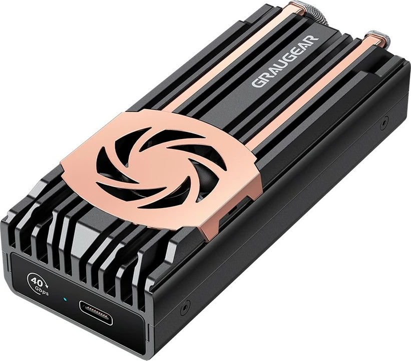 Kasë SSD GrauGear M.2 NVMe, PCIe 4.0, USB4 Gen 4, 40 Gbit/s, e zezë