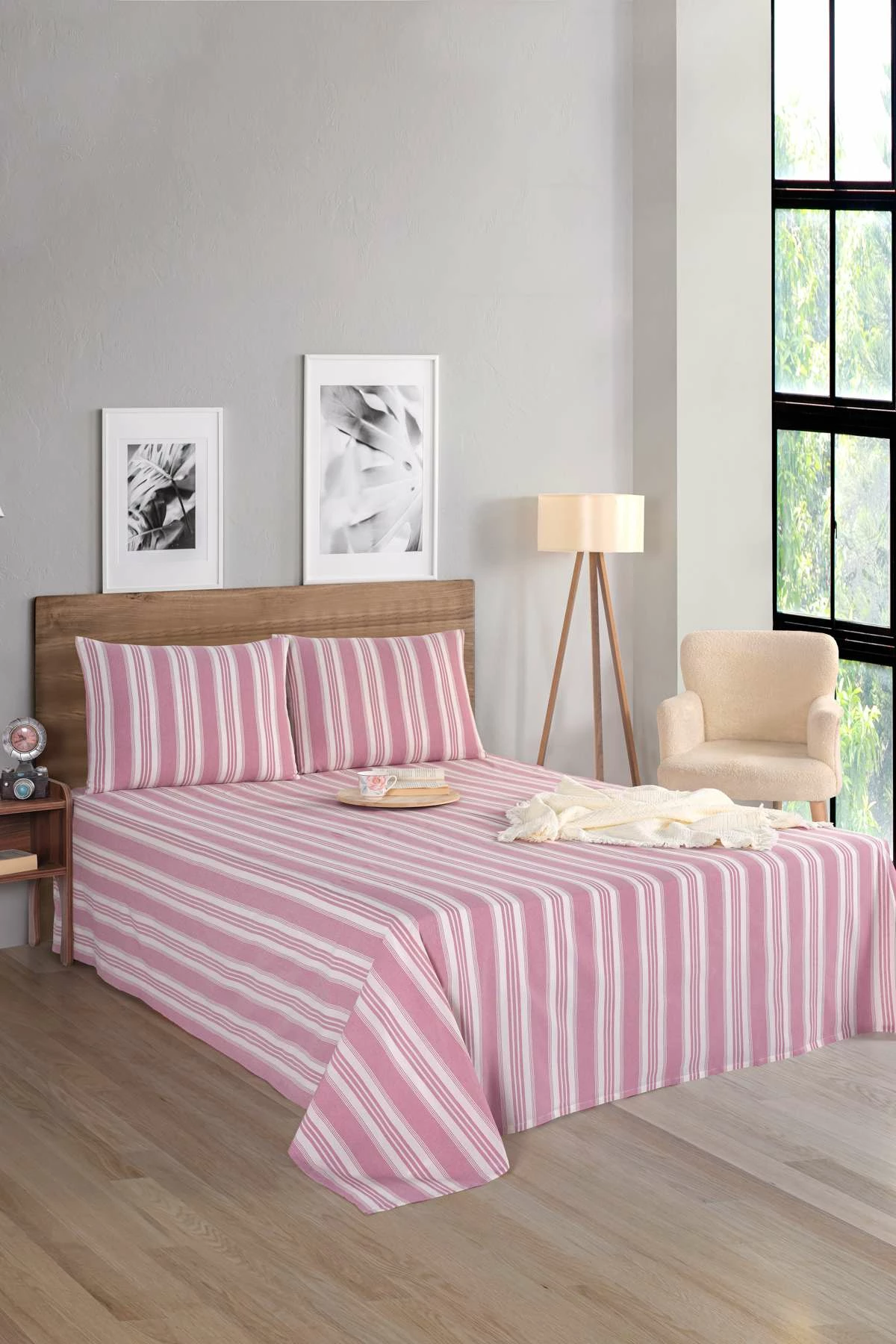 Set çarçafësh dopio, L'essentiel, ngjyrë e kuqe e errët, Soft Line