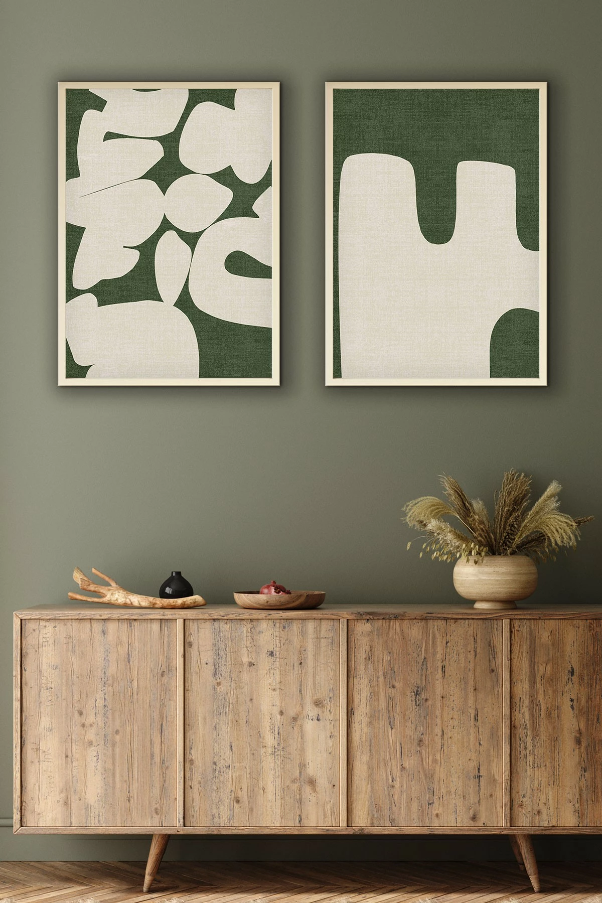 Pikturë dekorative me kornizë MDF (2 copë), Wallity, Huhu202, 35x50cm