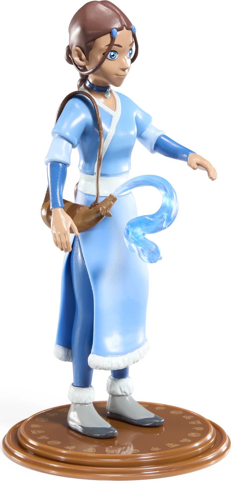 Figurinë koleksionuese Noble Collection Bendyfigs Katara 18 cm, blu, me stand