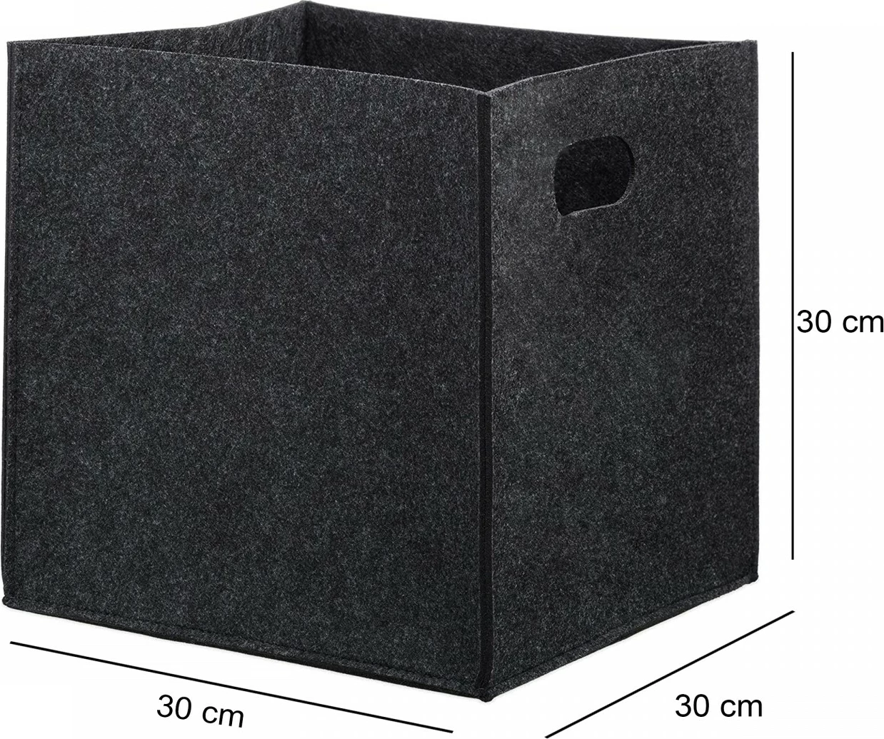 Shportë organizuese prej fëlti, ngjyrë e zezë, Aberto Design, HMY-6366, 30x30x30cm