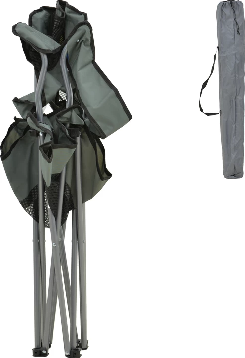 Karrige palosëse për plazh e kamping, metal, pëlhurë e papërshkueshme nga uji, ngjyrë gri, 55x55x95cm