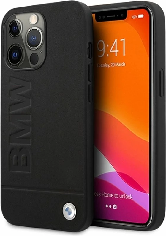 Etui BMW Signature Logo Imprint Magsafe për iPhone 14 Pro, e zezë