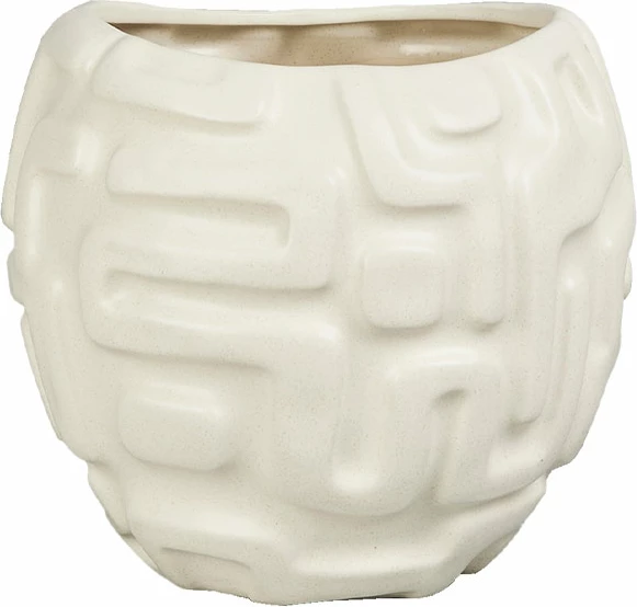 Vazo ISIS, qeramikë, ngjyrë bezhë, 32x32x29cm