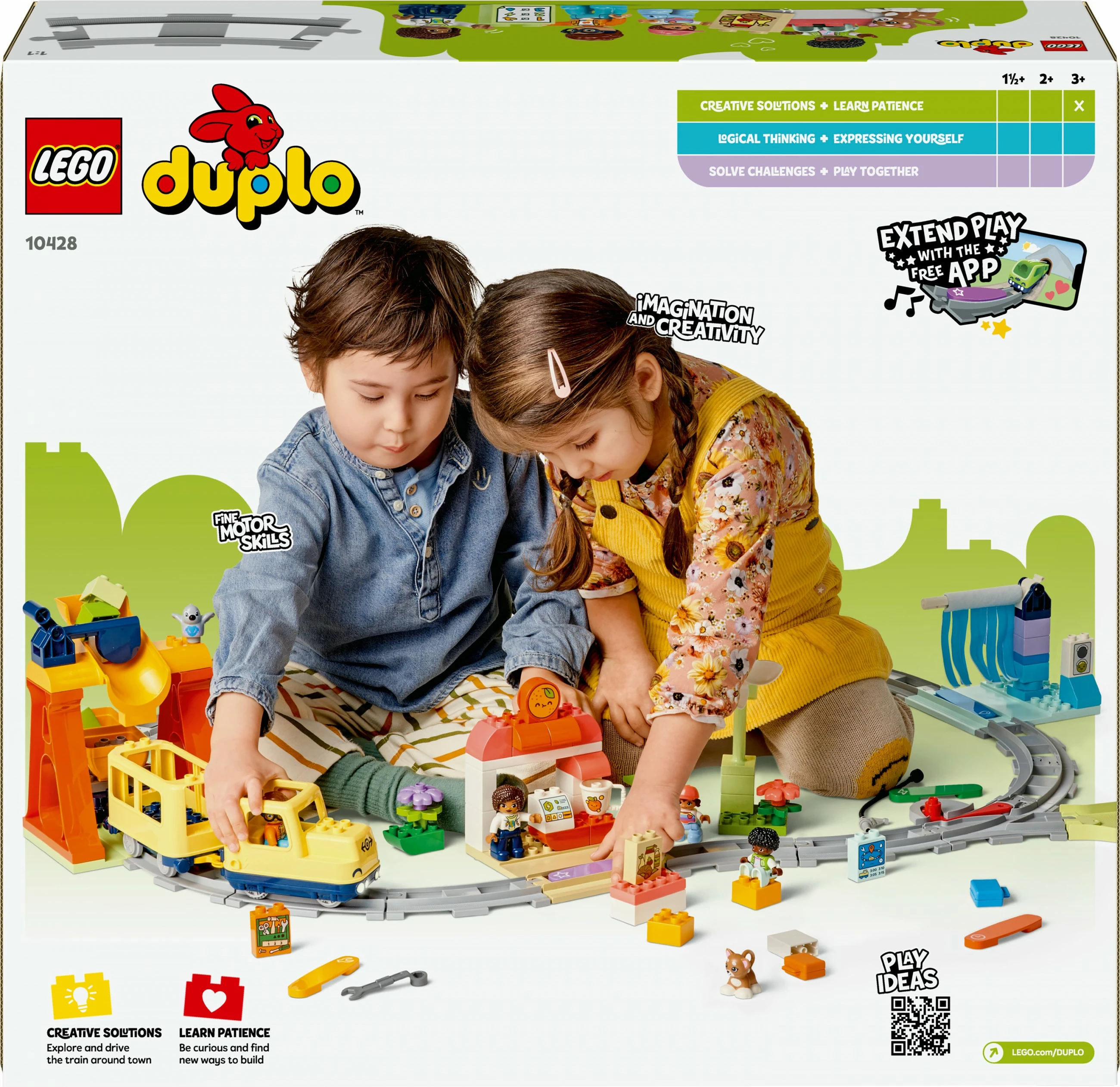 Set ndërtimi LEGO DUPLO 10428, tren interaktiv, 103 pjesë, shumëngjyrësh