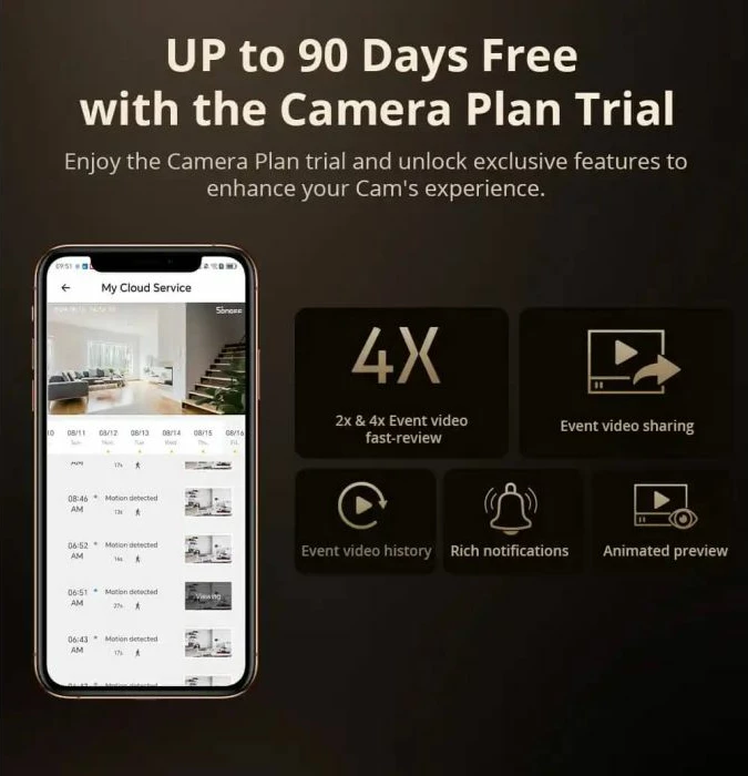 Kamerë sigurie e brendshme Wi-Fi SONOFF CAM-S2 1080P Full HD, zbulim personi AI, night vision, audio dy-drejtimëshe, TF deri 128GB, e bardhë