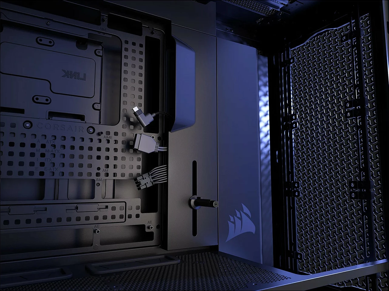Kasë Corsair FRAME 5000D RS, Midi Tower, ATX/EATX/micro ATX/Mini-ITX, xham i temperuar, e zezë