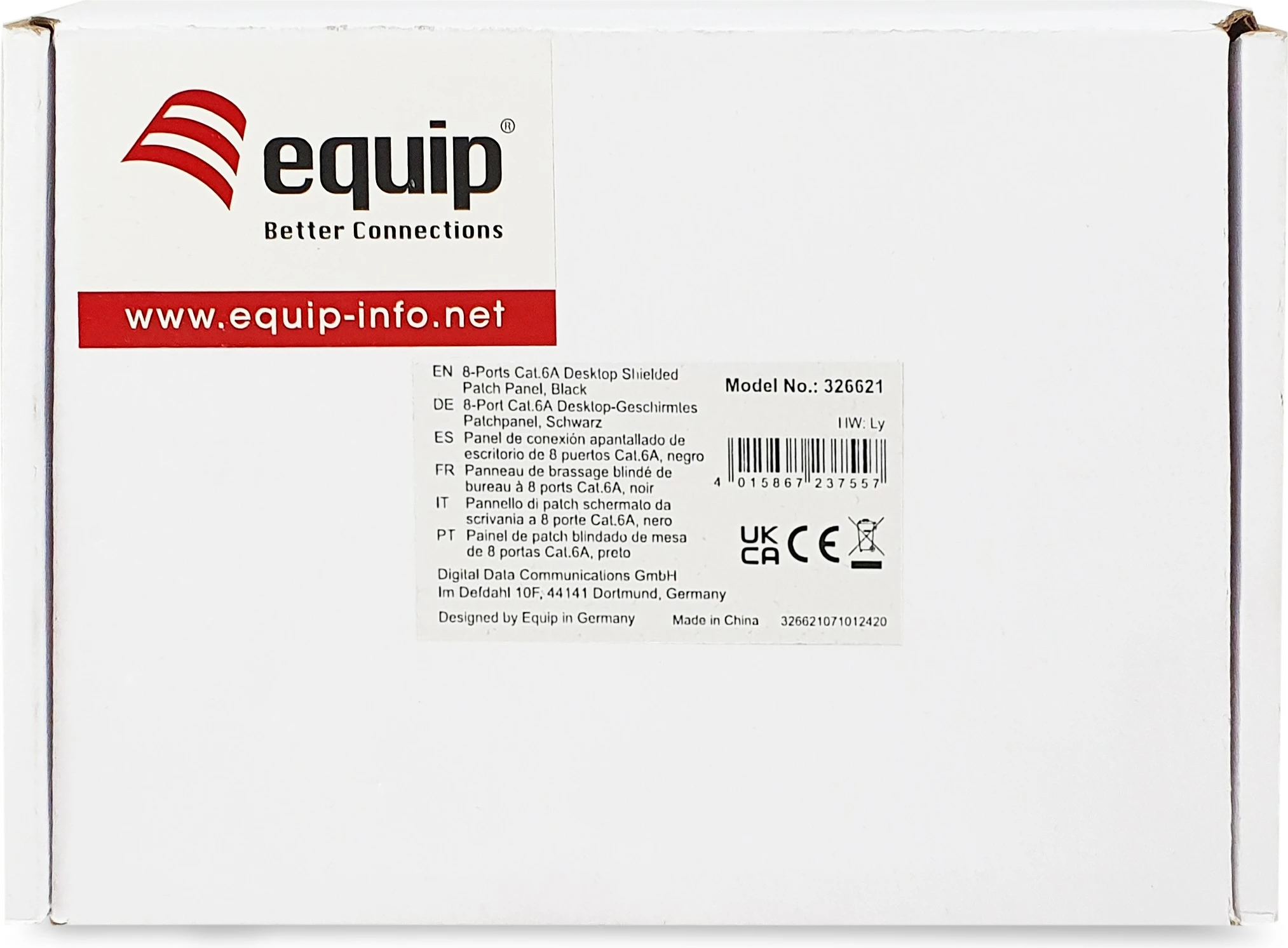 Aksesor rrjeti Equip 326621, 8 porte, 10GBase-T, RJ-45, Cat6a, e zezë