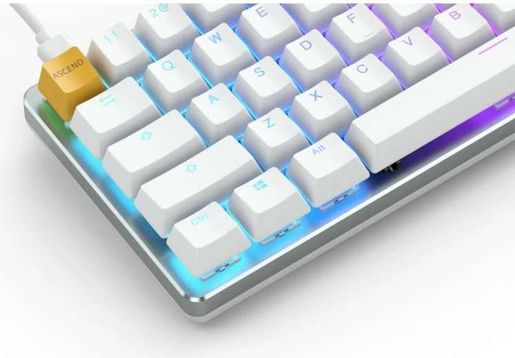 Tastierë mekanike Glorious GMMK, e bardhë/argjendtë