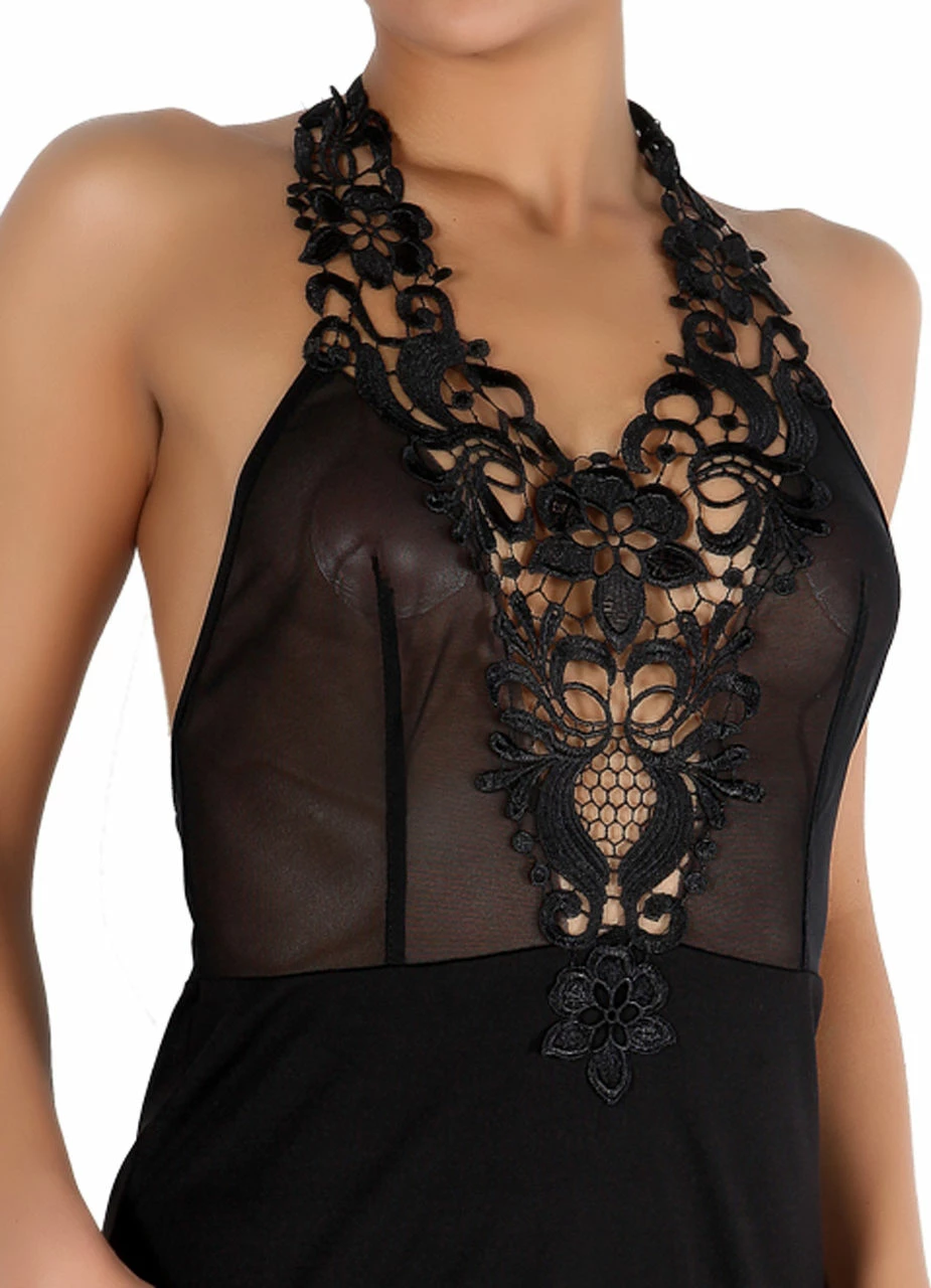 Babydoll i zi sensual, Jumeon, 2 copë, 001-018857