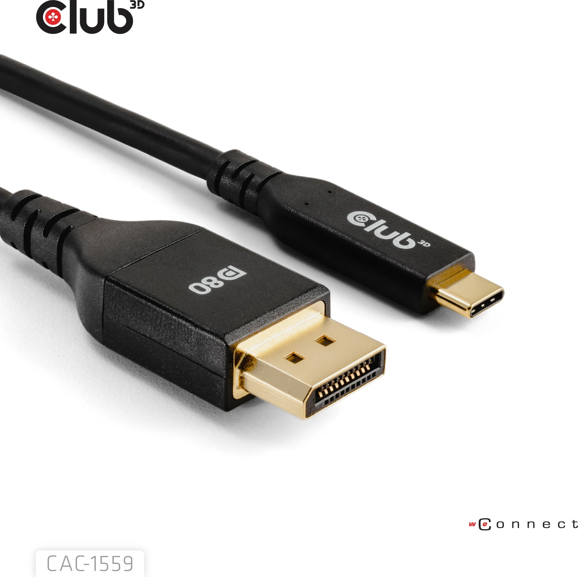 Kabllo USB Type-C në DisplayPort Club3D 1m 10K60Hz e zezë