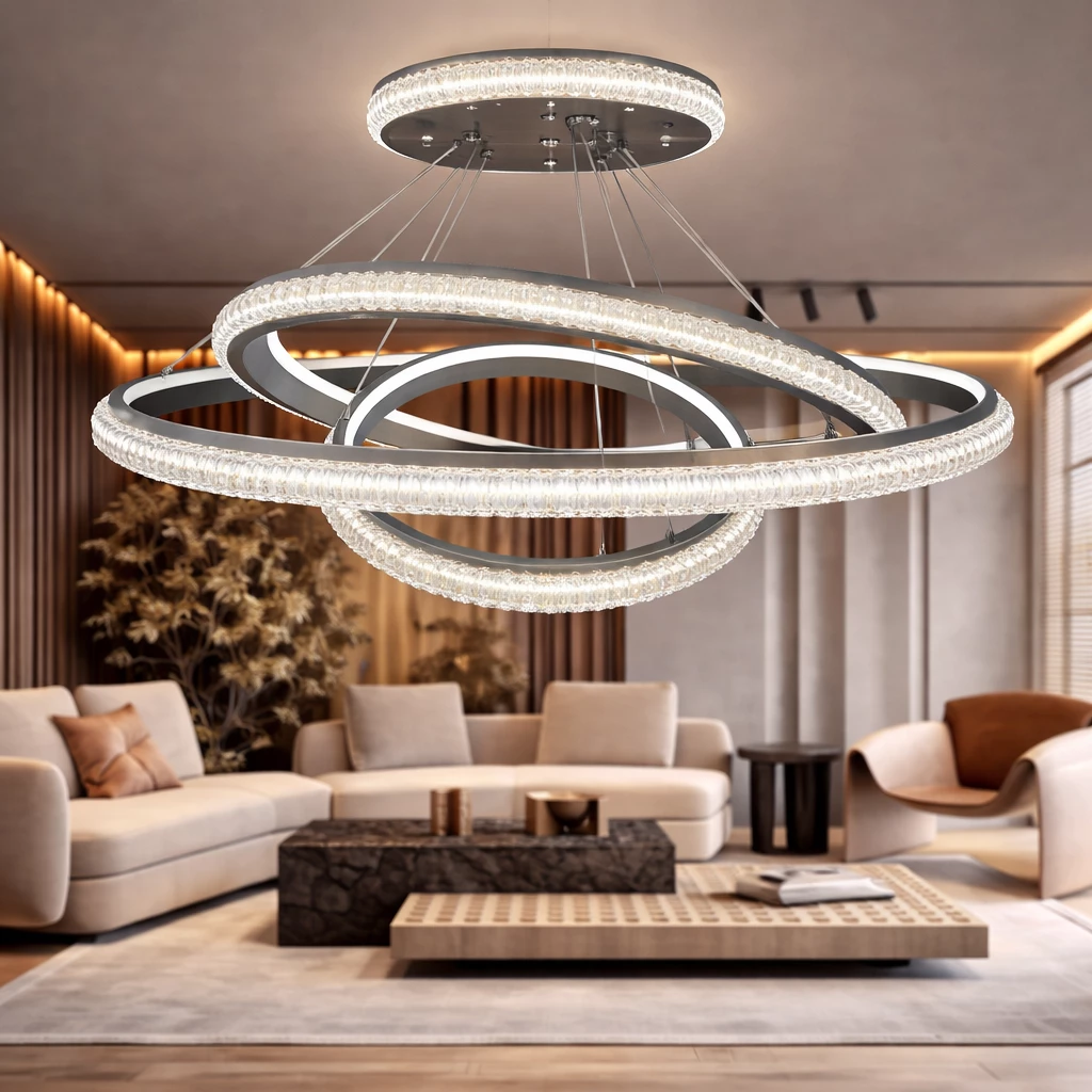 Abazhur LED i varur me kristale 11085-40+60+80 GR