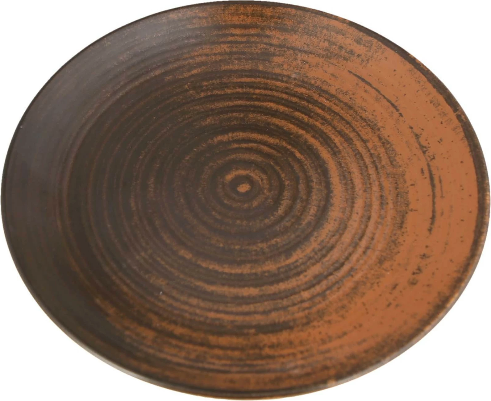 Pjatë e sheshtë Porland Lykke, Ø170 mm, porcelan, kafe, set 6 copë