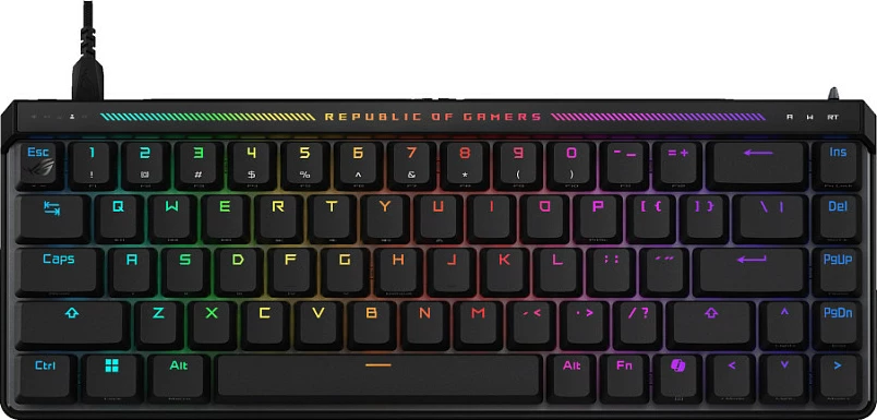 Tastierë gaming ASUS ROG Falchion Ace HFX, 65%, FR (AZERTY), RGB, USB-C, e zezë