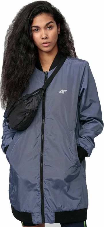 Jakne turistike 4f për femra, ngjyrë gri