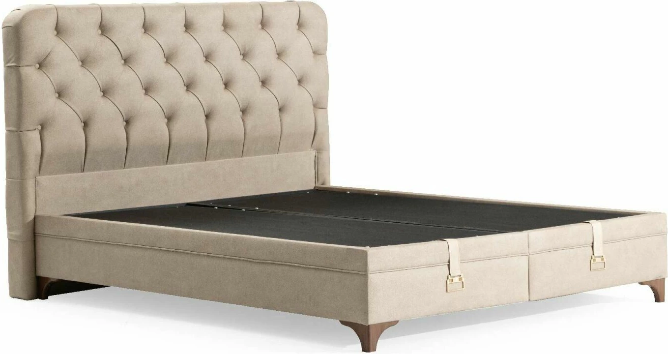 Baze dhe shtrat dopio me taban, Skye Decor, Relax, 140x200, bezhë