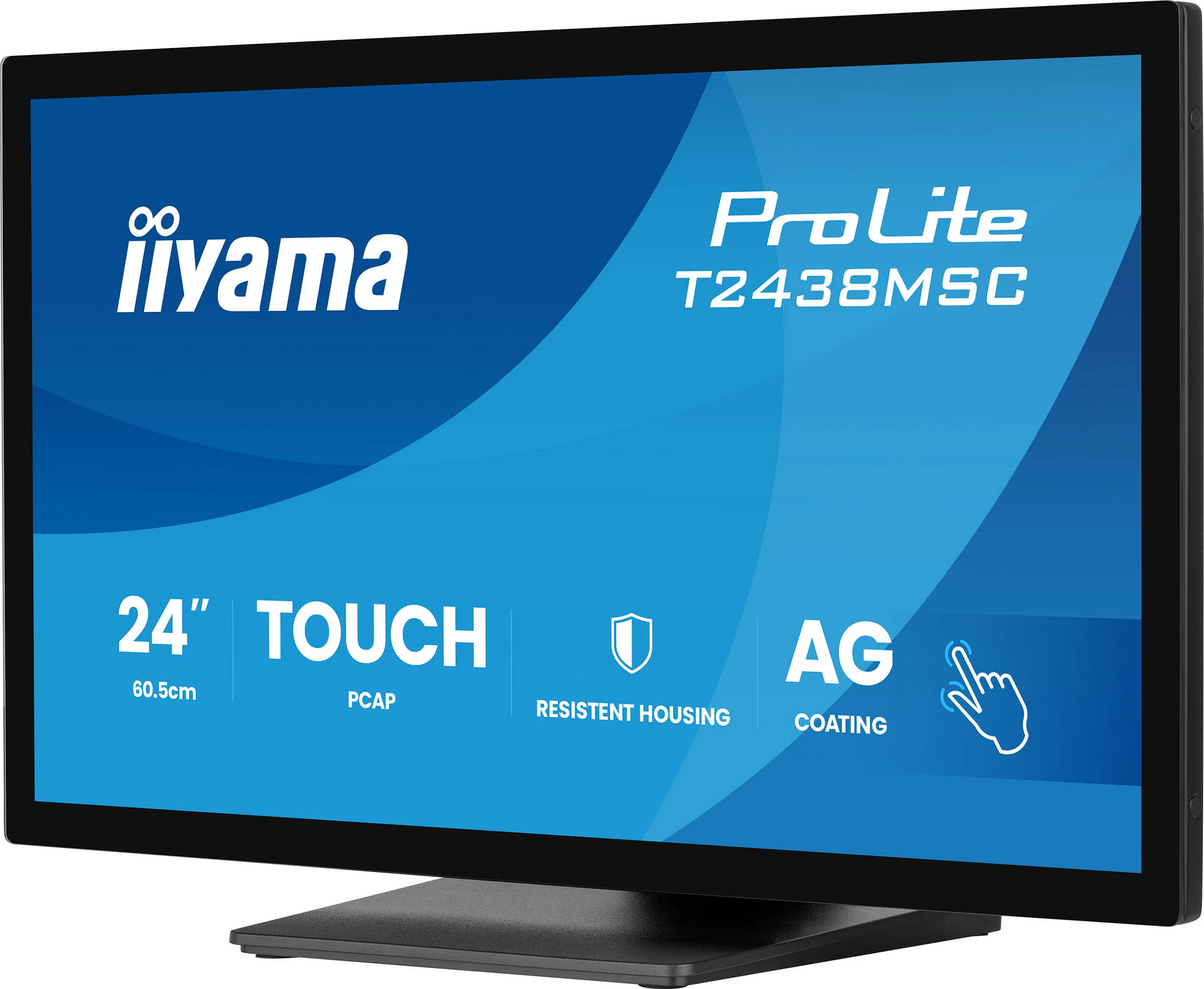 Monitor touch iiyama ProLite T2438MSC-B2 24" Full HD IPS, 10-point, USB hub, i zi