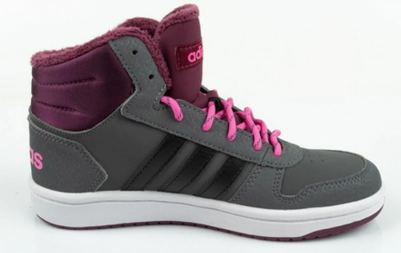 Atlete për fëmijë adidas Hoops Mid 2.0 K, ngjyrë rozë dhe gri