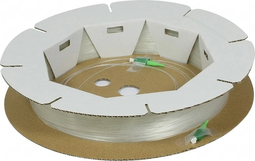 Kabllo fiber optike Synergy21 LWL-FTTH 1G, OS2 G657.A2, 0.9mm, 250m, LC/APC, transparente