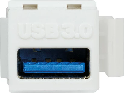 Lidhës keystone LogiLink USB 3.0-A F/F, i bardhë