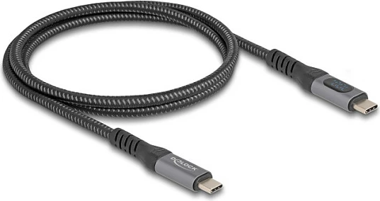 Kabllo USB-C DeLOCK USB4 40Gbps, 1m, PD 3.1 240W, 8K 60Hz, e zezë