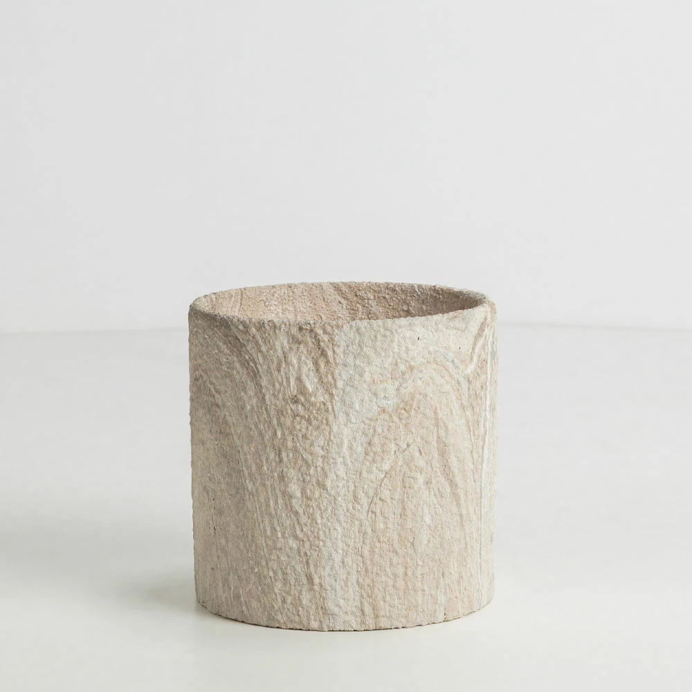 Set vazo për bimë PUMOR, 3 copë, qeramikë, bezhë-bardhë, 18x18x18cm