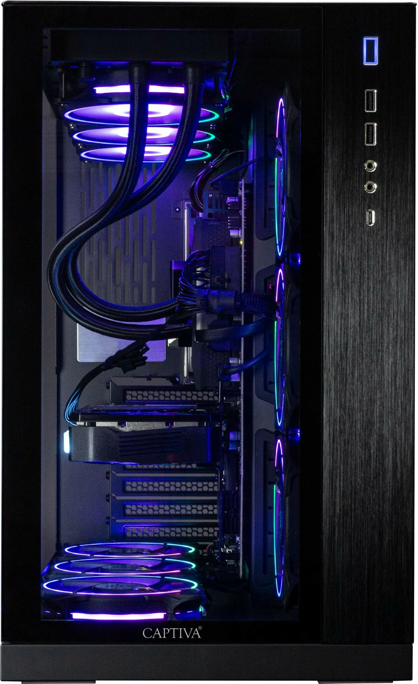 Kompjuter Captiva Highend Gaming R89-724, R9 9800X3D, 64GB RAM, 2TB SSD, RTX 5070Ti, Win 11, i zi me RGB